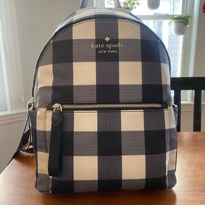 Kate Spade Black and White Checkered Men's Backpack